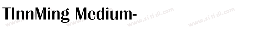TInnMing Medium字体转换